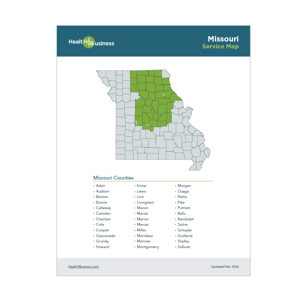 H2B Missouri Service Map