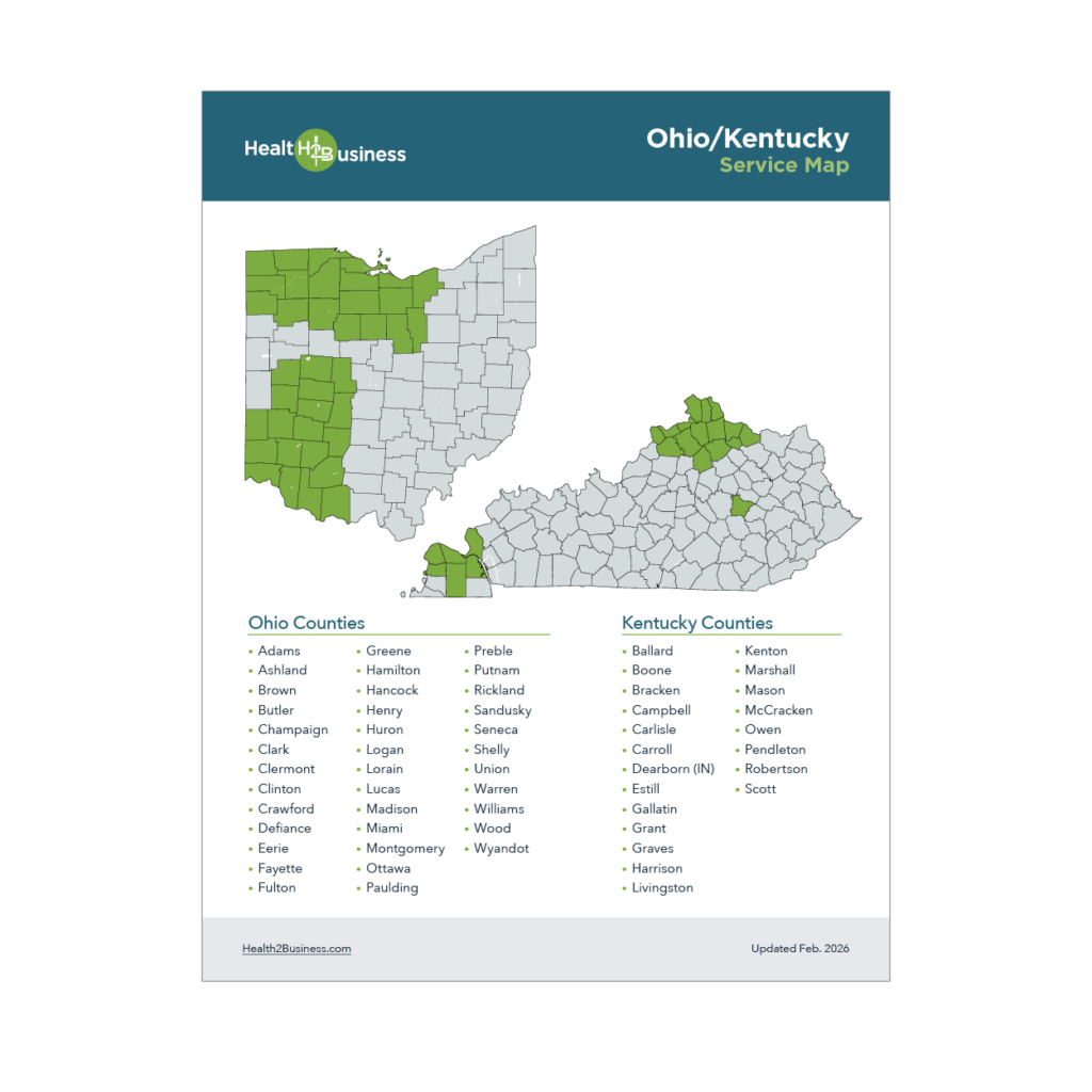H2B Ohio-Kentucky Service Map